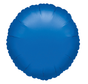 Blanco folieballon rond blauw