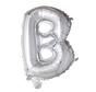 Folieballon letter B Zilver