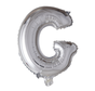 Folieballon letter G zilver