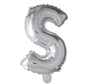 Folie letter ballonnen S zilver