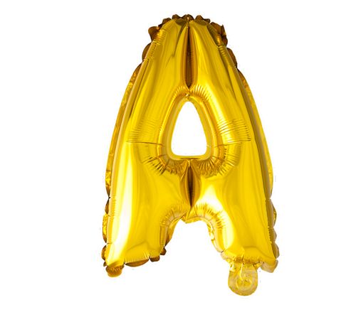 Letter A folie ballon goud