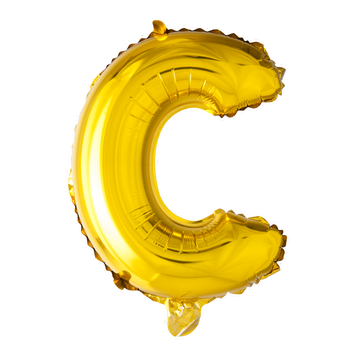 Letter C folie ballon goud