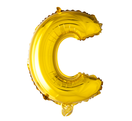 Letter C folie ballon goud