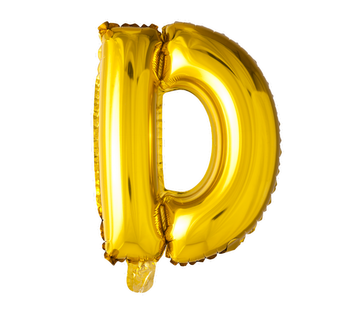 Letter D folie ballon goud