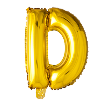 Letter D folie ballon goud