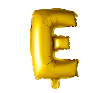 Letter E folie ballon goud