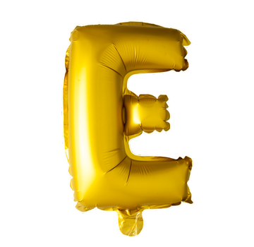 Letter E folie ballon goud