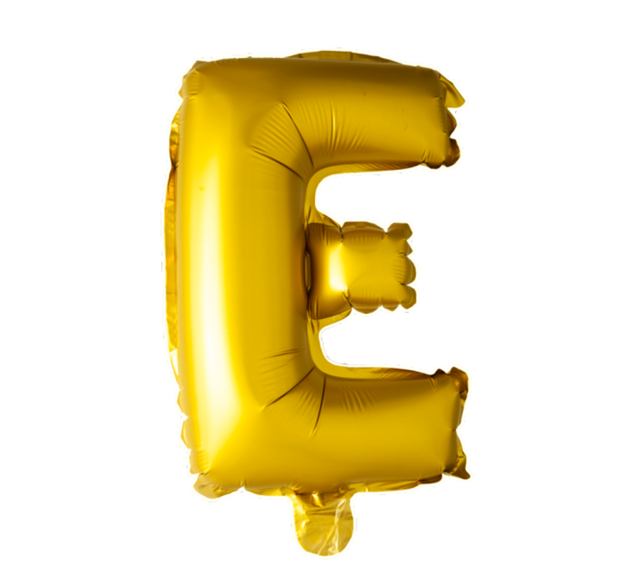 Letter E folie ballon goud