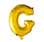 Letter G folie ballon goud