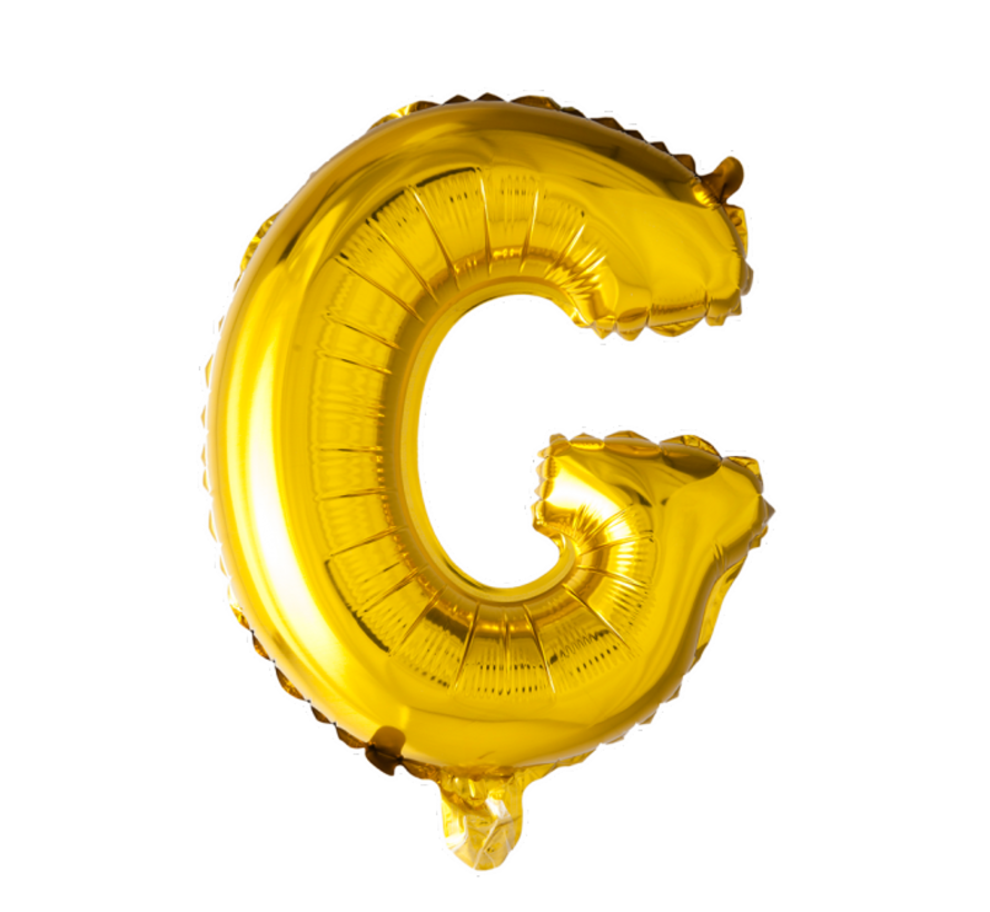 Letter G folie ballon goud