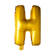Letter H folie ballon goud