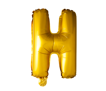 Letter H folie ballon goud