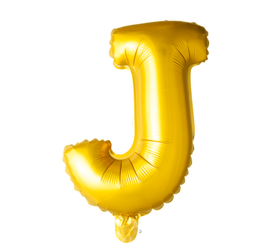 Meenemen Consequent dynamisch Gouden letters ballon J - Partycorner.nl