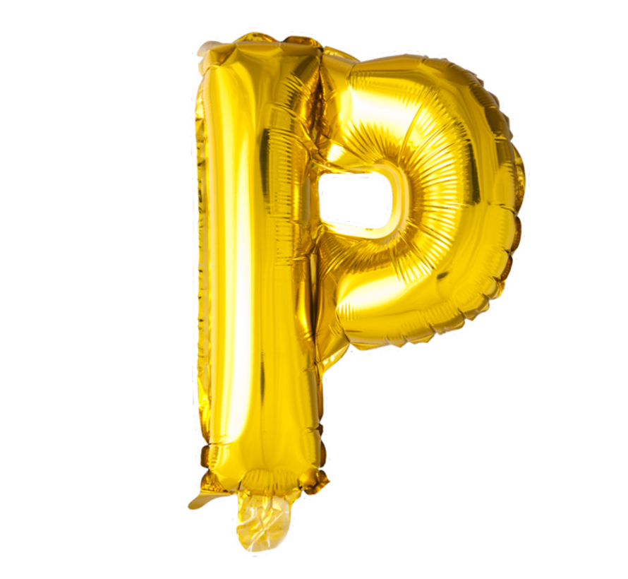 Nodig uit College Volg ons Gouden letters ballon P - Partycorner.nl