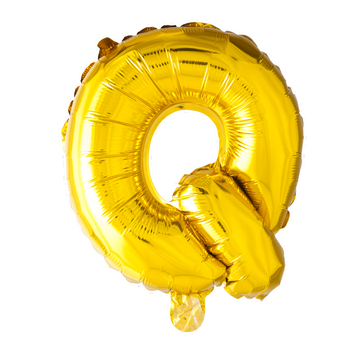 Gouden letters ballon Q