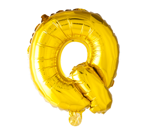 Gouden letters ballon Q