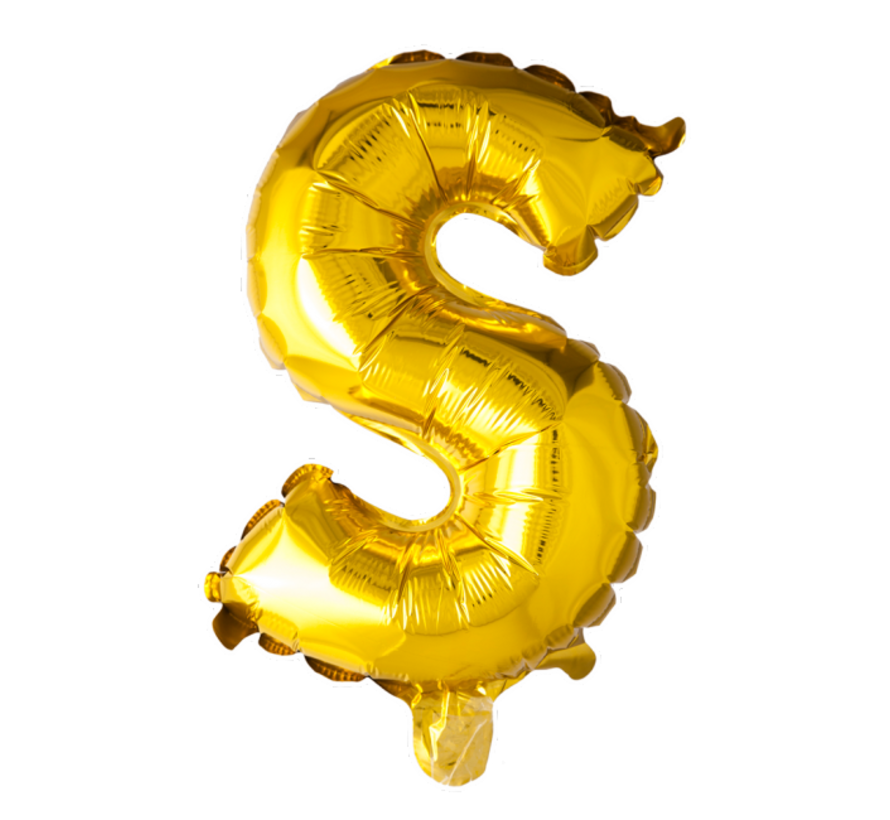 Gouden letters ballon S
