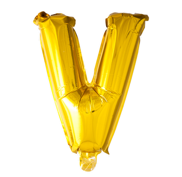 Folie letter ballon V goud