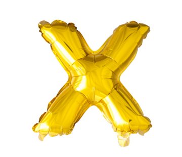 Folie letter ballon X goud