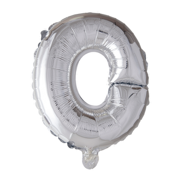 Folieballon letter 'O' zilver