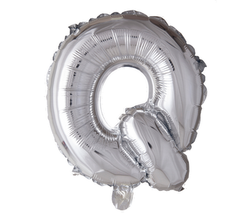 Folieballon letter 'Q' zilver