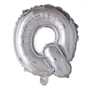 Folieballon letter 'Q' zilver