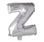 Folieballon letter 'Z' zilver