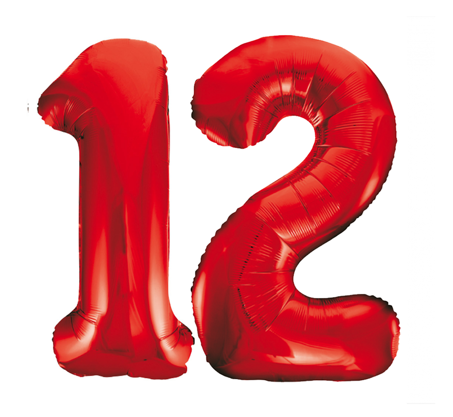 Rode cijfer ballonnen 12
