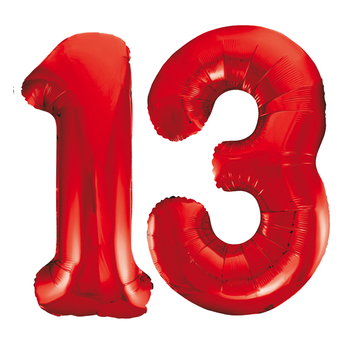 Rode cijfer ballonnen 13