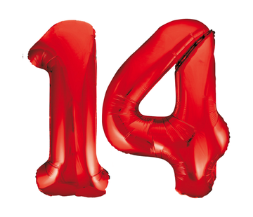 Rode cijfer ballonnen 14