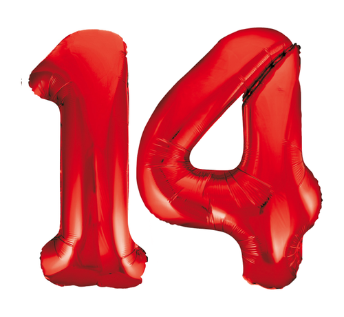 Rode cijfer ballonnen 14