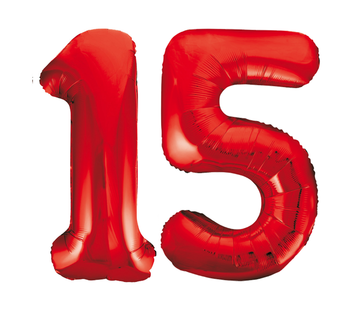 Rode cijfer ballonnen 15