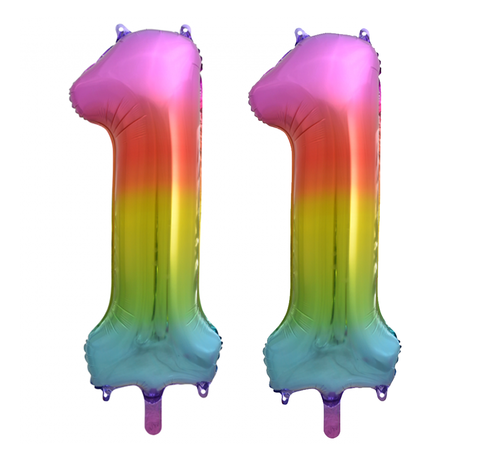 Regenboog cijfer Ballonnen 11