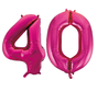 Helium roze cijfer ballonnen 40