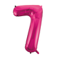 Folie cijfer ballon  pink roze 7