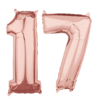 Helium cijfer ballonnen 17