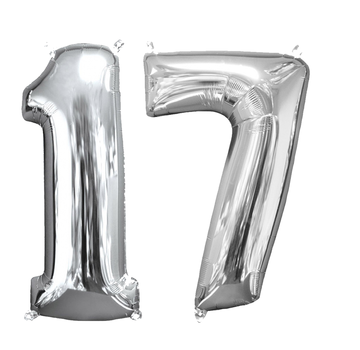 Helium ballonnen cijfers 17