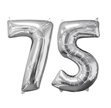 Helium ballonnen cijfers 75
