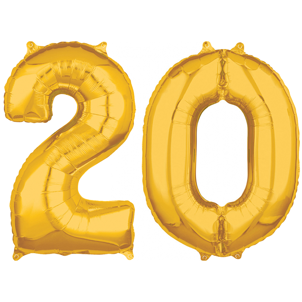 Opblazen Nieuwjaar Redelijk Helium cijfer ballonnen goud 20 - Partycorner.nl