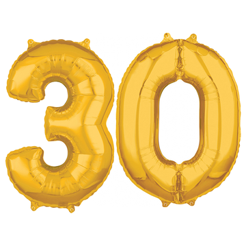 Cijfer ballonnen goud 30