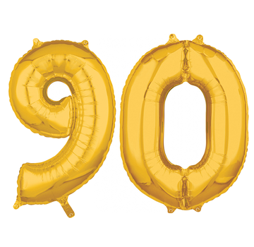 Cijfer ballonnen goud 90