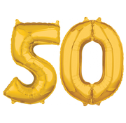 Cijfer ballonnen goud 50