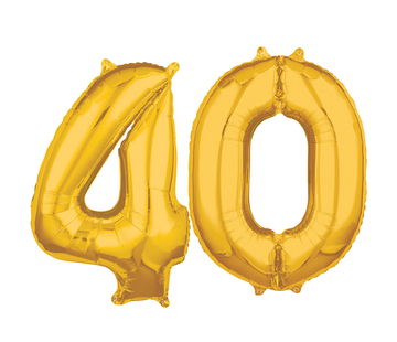 Cijfer ballonnen goud 40