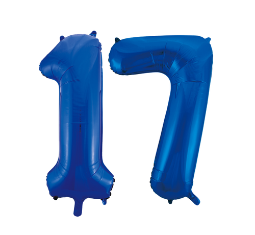 Folie ballonnen 17 blauw