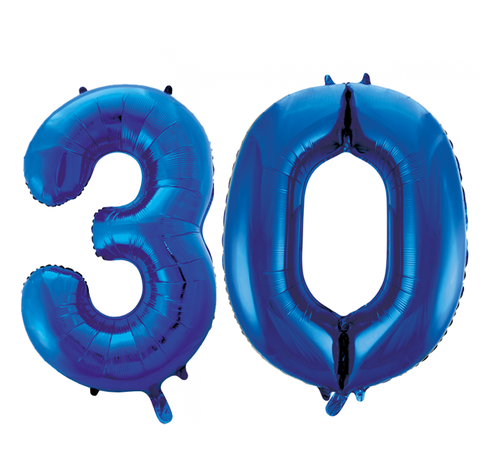 Folie ballonnen 30 blauw