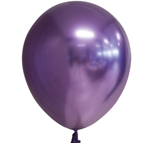 Glanzende paarse chroom ballonnen 10 stuks