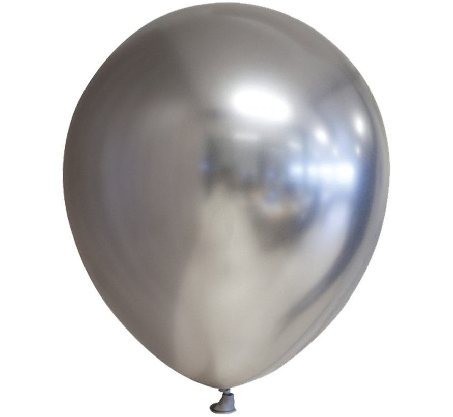 Latex Chroom ballonnen zilver-kleurig
