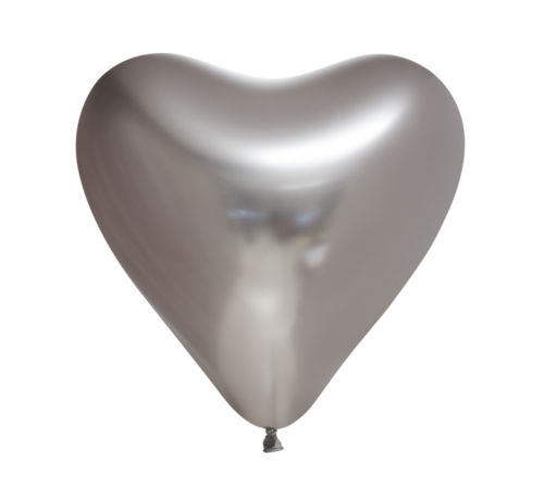 Chrome harten ballonnen  zilver-kleurig
