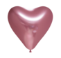 100 Chrome harten ballonnen  roze