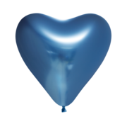 Latex Blauwe harten ballonnen